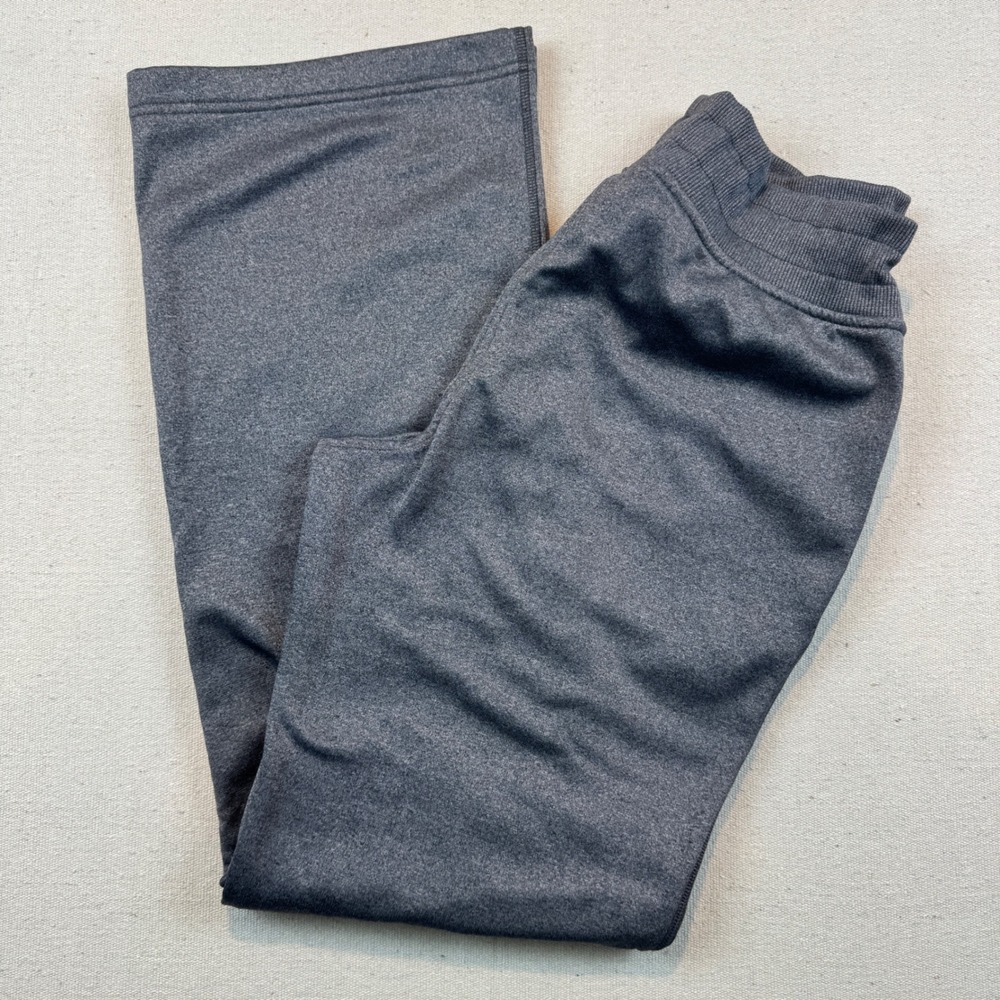 Under Armour Medium Athletic Pants Womens Gray Heathered Semi-Fitted Wide Leg